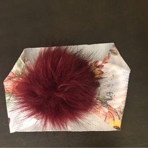 Festive Fall Bow Wrap with Pom Pom
